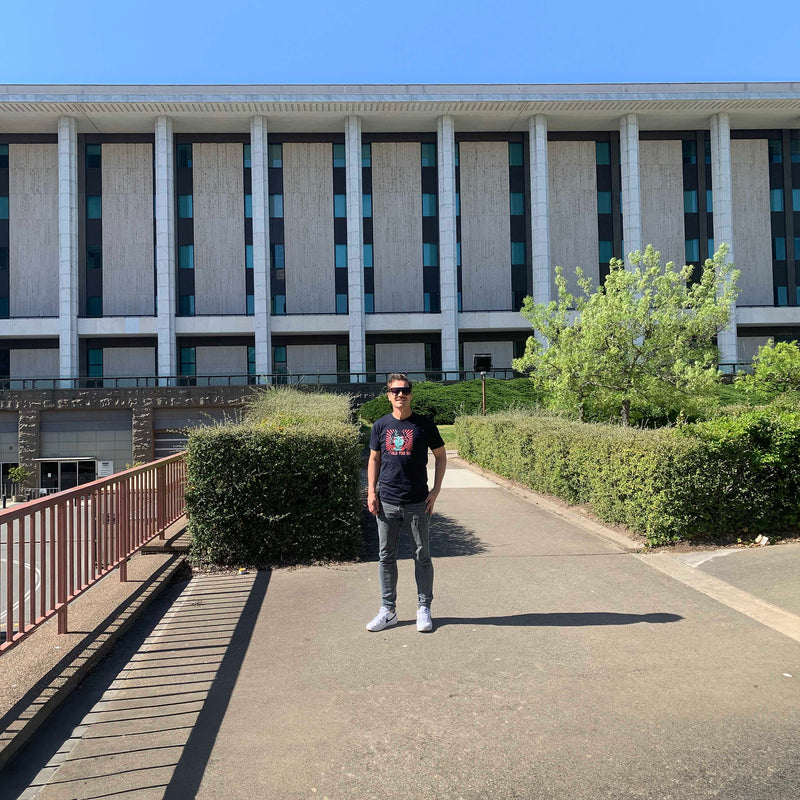 Johnny Warren artwork at the National Library of Australia — Strip Tees